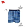 thumbnail image 3 of Hanes Boxeurs à Carreaux Teints en Fil pour Hommes, P, Carreaux Bleus Assortis, 3 of 6