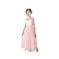 thumbnail image 1 of Robe Fille Rose Blush avec Strass en Chiffon pour Danse, 6 Ans, 1 of 7
