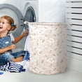 thumbnail image 4 of BKER Patterned Linen Laundry Hamper Without Lid Large Open Top Dirty Stylish And Breathable Fabric For Bedroom Or Bathroom Easy And Durable Design, 4 of 5