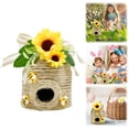 thumbnail image 2 of Bee Hive Decor Beehive Decoration 1 Pack Country Decorative Beehive Natural Beehive Theme Decoration Spring Summer Country Farmhouse Kitchen Table Tiered Tray Decorat, 2 of 5