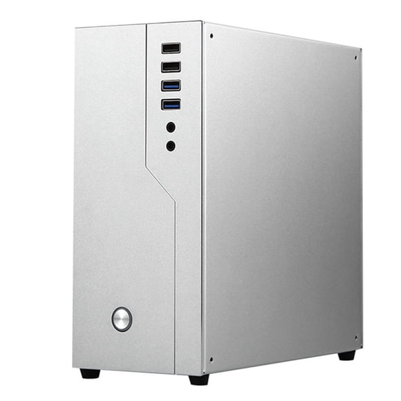 Mini ITX Computer Case All Aluminum Soft HTPC Single Slot Case with ITX Computer Case TX02 Mini Desktop Case