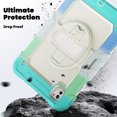 thumbnail image 3 of XYX For iPad Pro 11 inch Case 2024 (M4), 360 Rotating Shockproof Cover with Stand, Screen Protector, Shoulder Strap, Rainbow Blue, 3 of 7