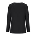 thumbnail image 4 of Timegard Tops for Women V Neck Long Sleeve Blouse Solid Color Basic Tee Fall Casual Comfy Tunic Tops, 4 of 5