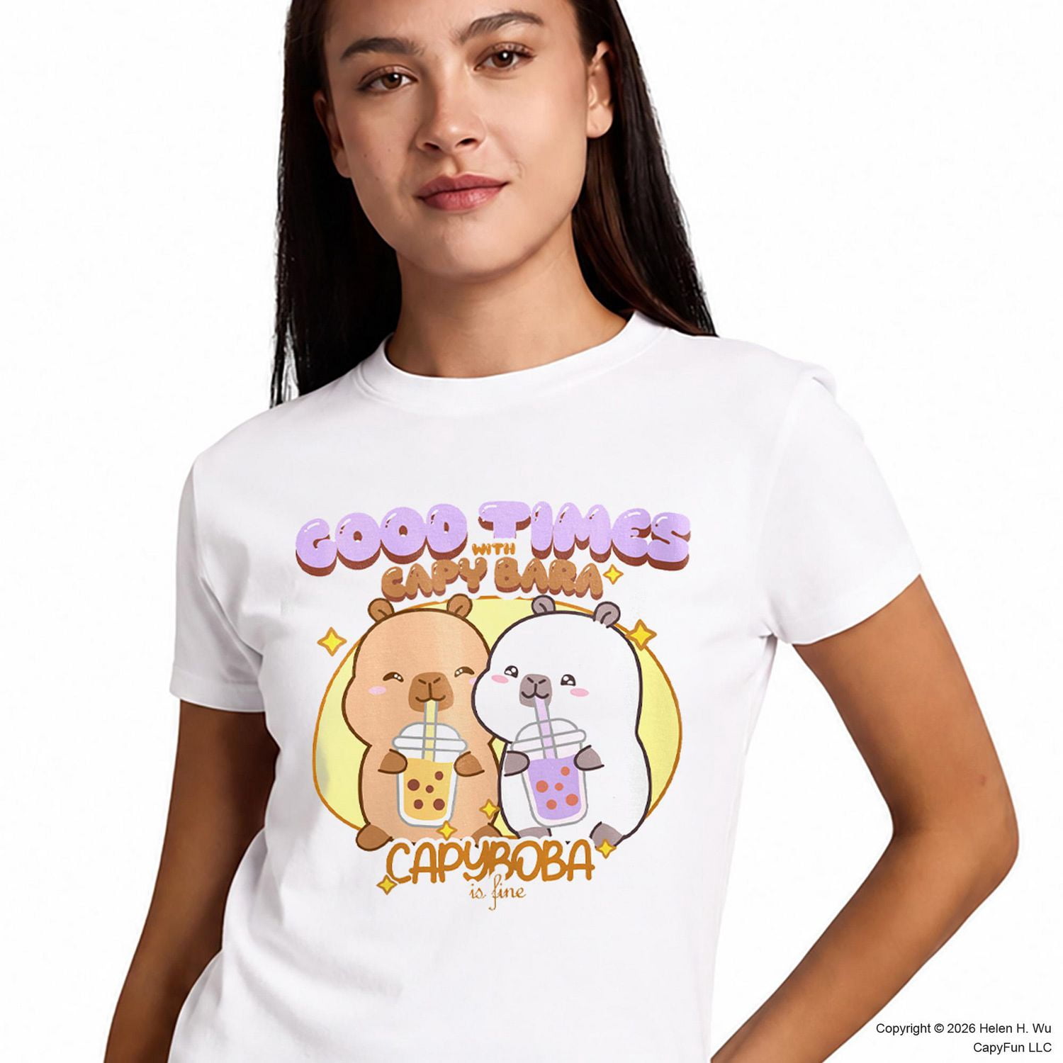 CapyFun Women’s Capybara Graphic T-Shirt