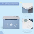 thumbnail image 4 of Qaba Kids Wooden Toy Storage Box Organizer Chest with Gas Stay Bar Seating Bench 21.75" x 13.5" x 14" Blue, 4 of 10