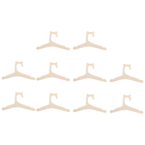 Maytalsory 1/2/3/5 5/10 Pieces Baby Clothes Hanger Wood DIY Kids Rack Decor Laundry Holder Non-slide Children Wear Organizer Home Room 10pcs 1 Pc