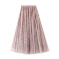 thumbnail image 1 of Jupes en Tulle pour Femmes, Taille Haute Élastique, Longue Jupe de Cocktail, Plissée à Étages, Ligne A, en Maille, Jupe de Plage pour Bal, 1 of 7