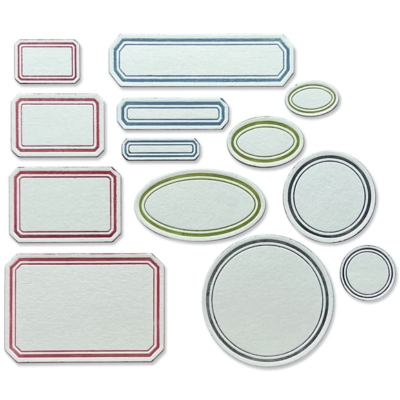 Sizzix Thinlits Dies By Tim Holtz 13/Pkg-Vintage Labels - 665929