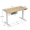 thumbnail image 2 of Gymax Bureau Debout Électrique 48 Pieds' à Hauteur Réglable avec Panneau de Commande et Port USB Naturel, 2 of 10