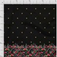 thumbnail image 1 of Soimoi Poly Georgette Fabric Artistic Leaves & Flower Panel Print Fabric by The Yard 42 Inch Wide, 1 of 5