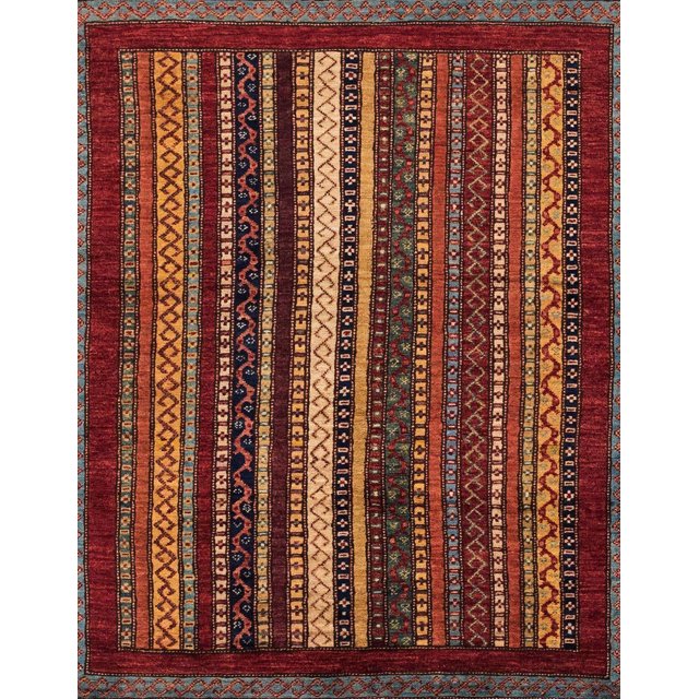Ahgly Company Tapis d'Intérieur Rectangulaire Abstrait Rouge Foncé Abstrait, 5 Pieds x 8 Pieds