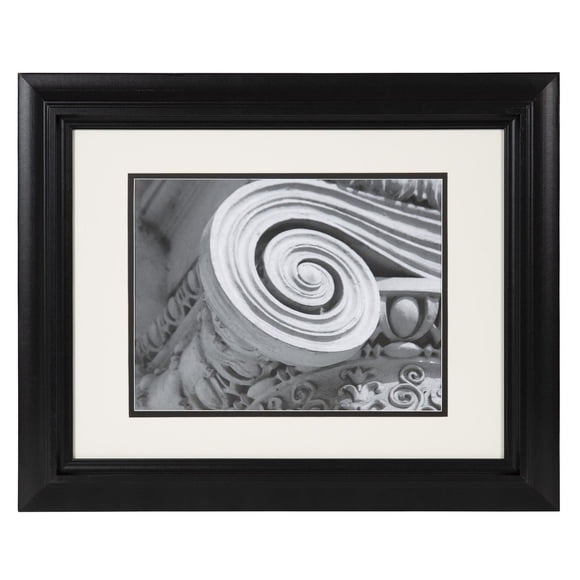DesignOvation Sawyer 14" x 18" Matted to 10" x 13" Black Portrait Picture Frame