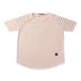 thumbnail image 2 of Men Solid Slub Cotton Pleated Short Sleeve Slim Fit T Shirt, 2 of 5