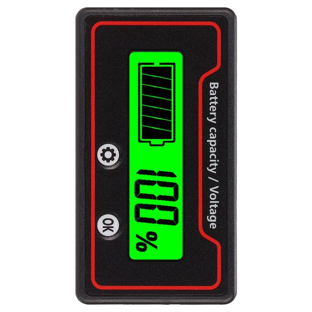 Battery Capacity Meter, Safe Battery Voltage Indicator 9-120V Range 12-84V LCD Display For Lithium Battery For Electric Vehicle White Light,Green Light,Blue Light