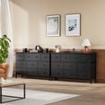 thumbnail image 3 of GIKPAL Commode Meuble Télé, Commode 10 Tiroirs pour Chambre avec Prise de Courant, Commode pour Télé de 50 Pouces de Long, Commode en PU pour Rangement et Organisation, Noir, 3 of 9