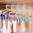 thumbnail image 2 of Jinsinto Folding Hanger Wall Hanging Retractable Clothes Hangers Storage Home Tool (blue), 2 of 5