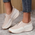 thumbnail image 4 of Chaussures Orthopédiques à Semelle Compensée pour Femmes 2025 en Cuir à Fermeture Éclair pour Soins Infirmiers, Espadrilles Basses Mode Automne, 4 of 6