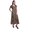 thumbnail image 4 of Moomaya Robe Longue Maxi pour Femmes à Manches Courtes, Robe Formelle/décontractée avec Poches P-TTG, 4 of 6