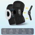 thumbnail image 4 of Silicone Knee Pad, Stabilize Patella with Folding Aluminum Plate Knee Protector for Running Basketball Cycling, 4 of 7