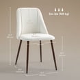 thumbnail image 3 of HOMCOM Dining Chairs Set of 4, Accent Chair with Velvet-touch Upholstery, 3 of 10