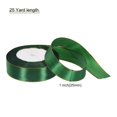 thumbnail image 2 of Unique Bargains 1 Inch 25 Yard Wide Satin Ribbon with Gold Edges Grosgrain Fabric Ribbon for Gift Wrapping, Dark Green, 2 of 7