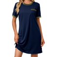 thumbnail image 1 of Robe T-Shirt Femme Femmes Manches Courtes Couleur Unie Coupe Ample T-Shirt Col Rond Robe de Pyjama Robe T-Shirt pour Femmes Robe T-Shirt pour Femmes T-Shirts pour Femmes Mode, 1 of 6