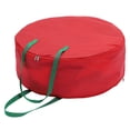thumbnail image 4 of Wreath Storage Container Christmas Hanging Wreath Storage Bag Festive Wreath Storage Box with Dual Zippers and Handles for, 4 of 10