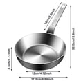 thumbnail image 2 of Mini Egg Pan 316 Stainless Steel Small Frying Pan With Layer Bottom For Butter Melting And Omelet Cooking Compatible With And Induction Stoves Cooker Vent Weight Baby Food Cooker Travel Cooking, 2 of 7