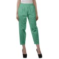 thumbnail image 1 of Moomaya Solid Color Elastic Waist Pants Cotton Narrow Fit Straight Women Pants For Kurti, 1 of 6