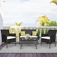 thumbnail image 1 of Costway 4PCS Patio Rattan Cushioned Sofa Coffee Table Backyard Porch, 1 of 10