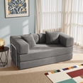 thumbnail image 1 of YINIX 62.9"  Sofa Couch with Two Pillows,  Comfy Modular Convertable Sofa Bed for Living Room and Small Spaces, Gray, 1 of 10