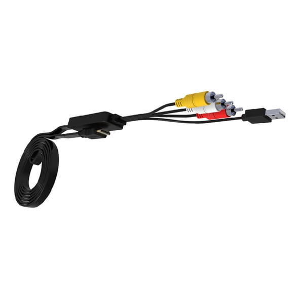 NATEFEMIN 1.8m HD to RCA AV Adapter Cable 1080P High Definition for Older TVs Game Players VHS VCR DVD Audio Synchronization