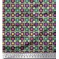 thumbnail image 1 of Soimoi Poly Georgette Fabric Floral Mandala Printed Craft Fabric by The Yard 52 Inch Wide, 1 of 3