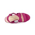 thumbnail image 4 of BLISSFUL STEP Sandales Compensées Espadrilles pour Femmes à Bride Cheville Croisée Rose Vif 8,5, 4 of 7