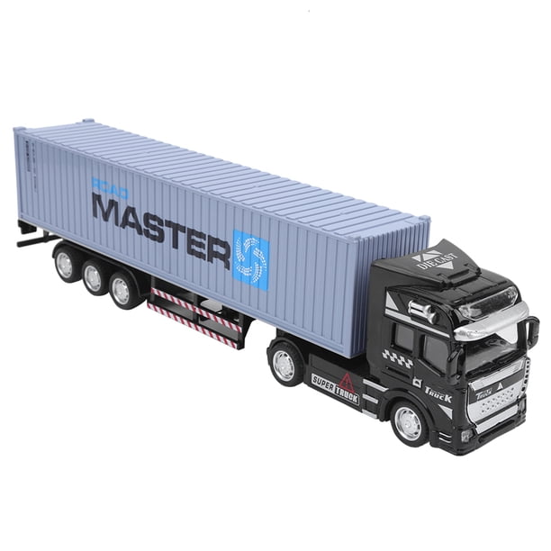 Camion Porte-Conteneurs En Alliage – Modèle 1:48, Carrosserie Amovible, Porte Arrière Ouvrable, Tête Rétractable – Cadeau Enfant 3 Ans (Rouge)