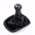 thumbnail image 1 of New 5 Speed Gear Knob Gaitor Boot Black PU Leather for B5, 1 of 7