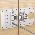 thumbnail image 3 of 2/10Sets Hinge Repair Plate Kitchen Cabinet Door Hinges Mounting Plate with Screw Flat Fixing Brackets Furniture Hardware Tools, 3 of 4