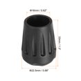 thumbnail image 2 of Unique Bargains 0.62'(16mm) Chair Feet Replacement Plastic Non-Slip Camping Chair Leg Tips Cap 4 Pack, 2 of 6