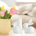 thumbnail image 3 of Tumotour Ceramic Rabbits Living Room Decoration Ornaments Study TV Cabinet Bookcase, 3 of 6