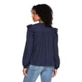 thumbnail image 3 of George Women's Ruffled Long-Sleeve Top, 3 of 6