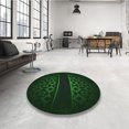thumbnail image 4 of Ahgly Tapis d'Intérieur Lavable en Machine Carré Vert Émeraude Profond, 8 Pieds Carré, 4 of 7
