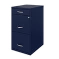 thumbnail image 2 of 18" Deep 3 Drawer Metal Organizer File Cabinet with Pencil Drawer, Navy, 2 of 4