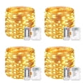 thumbnail image 1 of NITIDSKY 100 LED Battery Operated Fairy Lights with Remote Christmas String Lights Warm White,4 Pack, 1 of 7