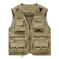 thumbnail image 1 of TIMIFIS Mens Mesh Outdoor Work Fishing Travel Photo Cargo Vests Summer Casual Work Multi Pockets Breathable Waistcoat JacketFall, 1 of 8