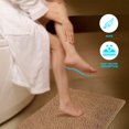 thumbnail image 4 of Soft Microfiber Bathroom Rugs, 47 x 17 Inches Non Slip Bath Mat for Door, Bathroom & Bedroom with Water Absorbent, Machine Washable (Brown), 4 of 7