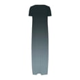 thumbnail image 3 of fatyb Robes Maxi à Manches Courtes pour Femmes Col Ras du Cou Décontractées Longues Robes Imprimées Robes T-Shirt d'Été, 3 of 5