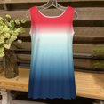 thumbnail image 4 of UPPADA Camisoles d'Été pour Femmes Col Rond Coupe Ample T-Shirts Décontractés Mode Sans Manches Vêtements de Plage Ourlet Fluide Chandails à Enfiler Hauts Plage Boho Vêtements Femmes Liquidation Vêtements Rouge,G, 4 of 5