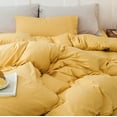 thumbnail image 2 of 800 Thread Count 100% Egyptian Cotton 3 Piece Duvet Set with Zipper Closure & Corner 3 Pc Duvet Set Solid Pattern, 2 of 3