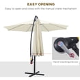 thumbnail image 4 of Outsunny 10’ Diameter Deluxe Patio Umbrella, 4 of 10