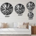 thumbnail image 4 of Designart Fond de cristal futuriste horloge murale, 4 of 4